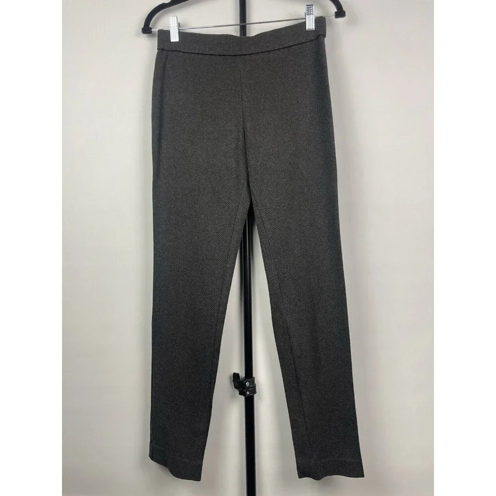 Theory Charcoal Gray Adbelle K Knit Twill Stretch Elastic Pull On Legging Size M